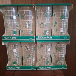 Eight Christmas Glases New Never Used