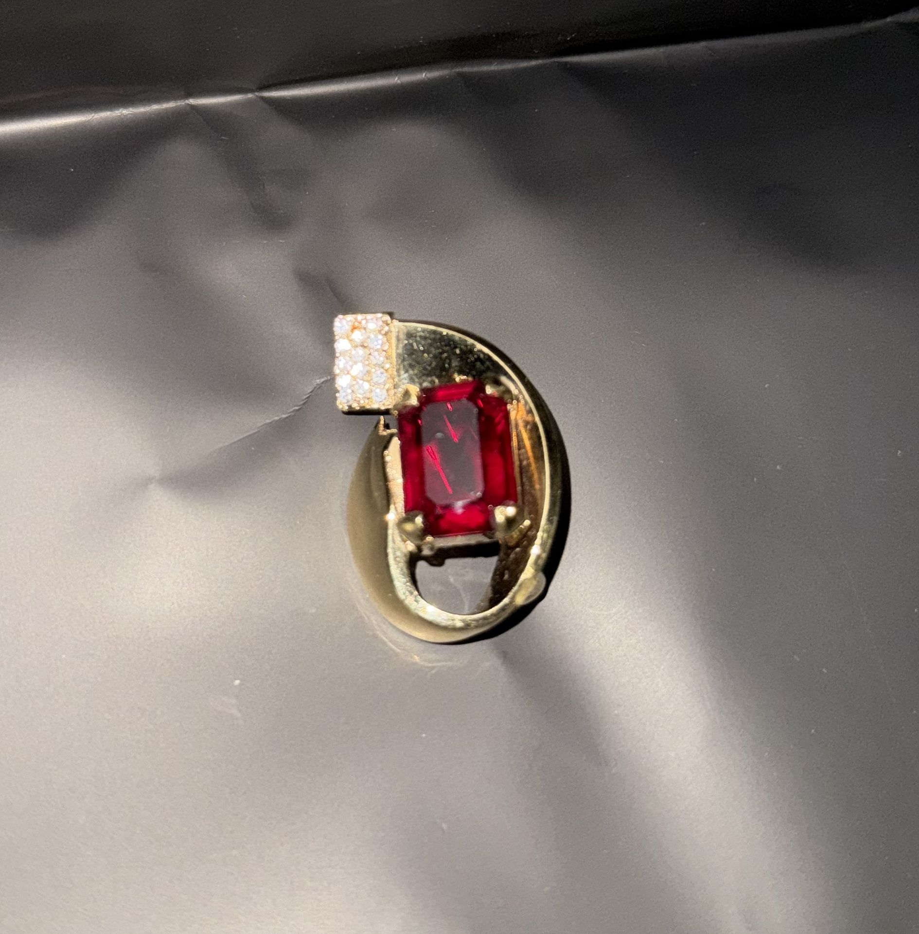 Givenchy Vintage Gold Ruby Pin