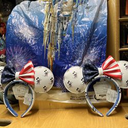 Red, White And Blue Minnie ears 