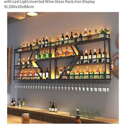 Brand new large decorative wall mounted wine rack or liquor rack