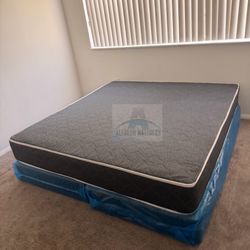 King mattress regular and box spring set (2pc - brand new) 
