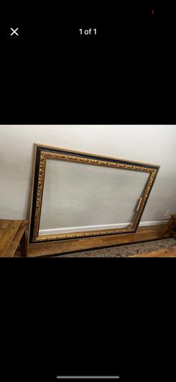 Black And Gold Frame, Dimensions Are 63 X 43.5.