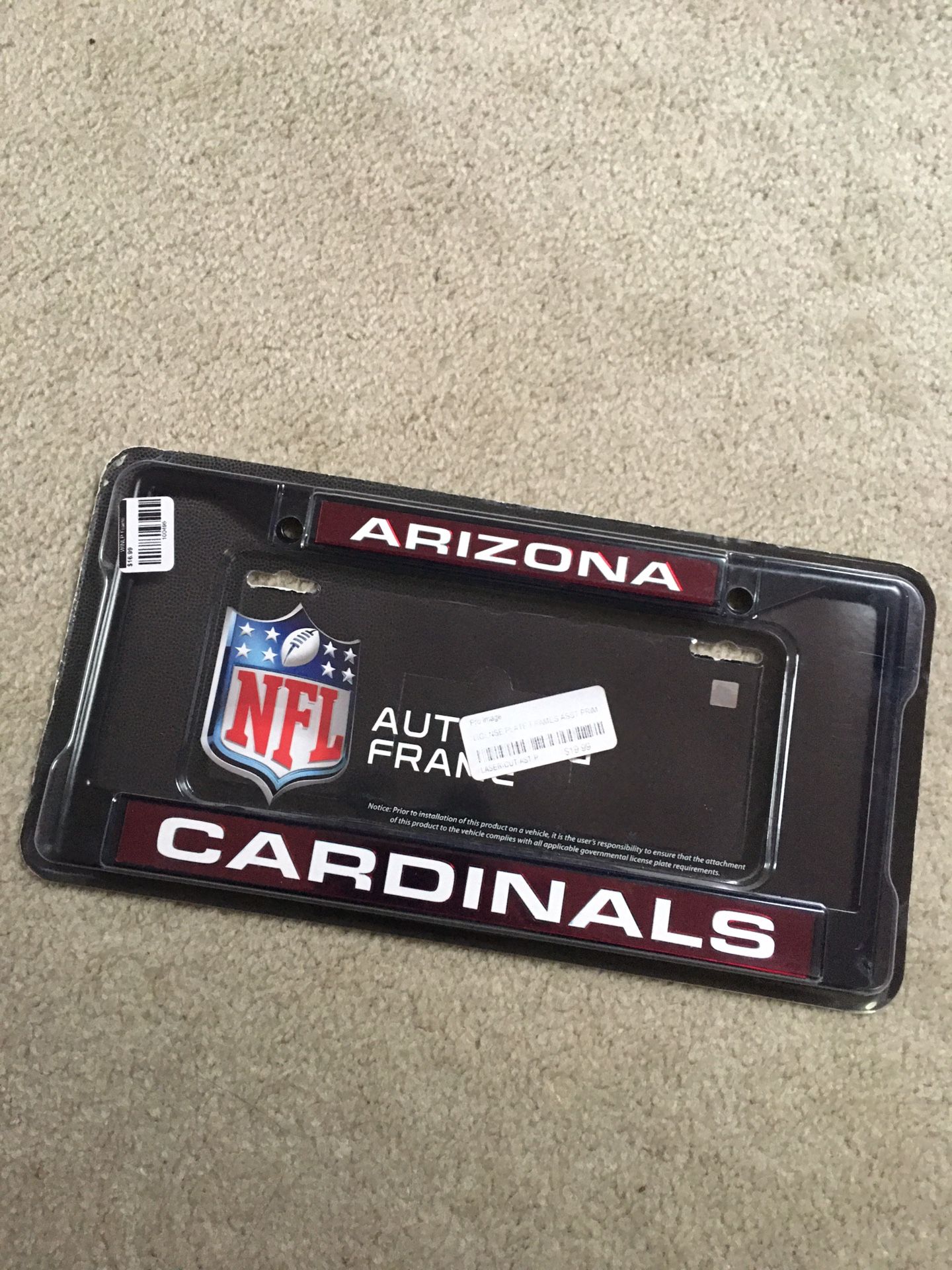Arizona Cardinals license frame