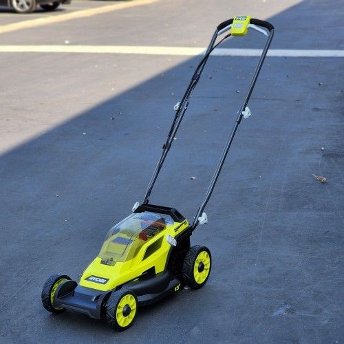 Ryobi One + 18V 13 in. Cordless Battery Walk behind Push Law
