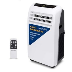 SereneLife SLACHT128 Portable Air Conditioner and Heater-Compact Home AC Cooling Unit with Built-in Dehumidifier & Fan Modes, Includes Window Mount 