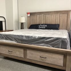 New King Storage Bed — American Made!
