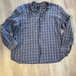 Men’s Plaid Button Down Long Sleeve Shirt 