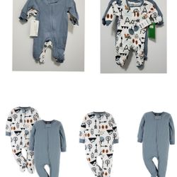 Modern Moments by Gerber Baby Boy, Baby Girl, & Unisex Sleep 'n Play Footed Pajamas, 2- piece set (Newborn) 