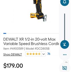 DeWalt 20 Volt XR Brushless Hammer Drill