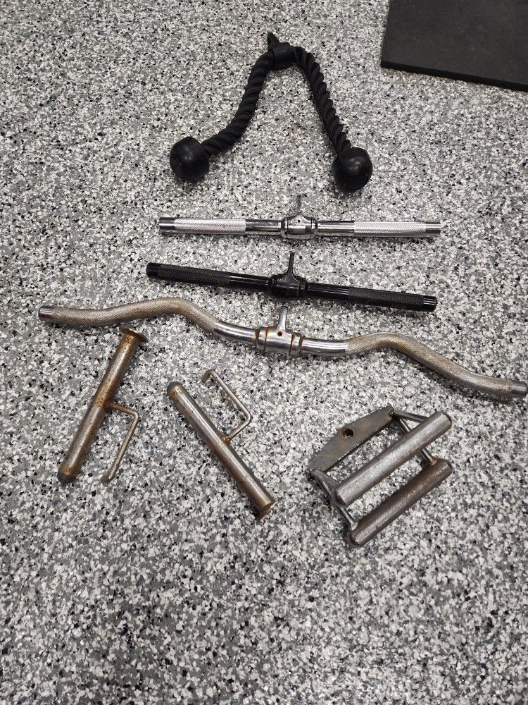 Cable Machine Attachments Bars Low Row Pulldown $50 Takes All