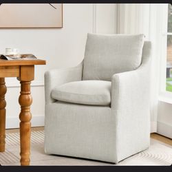 Bronte 24" Wide Country Farmhouse Linen Down Fill Upholstered 