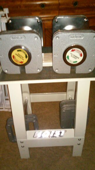 Hoist/Ironmaster 75 lb adjustable dumbbells