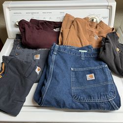 Carhartt Jean and Shirt bundle lot