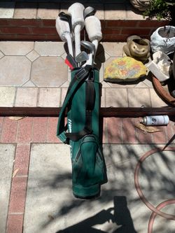 Golf clubs with bag