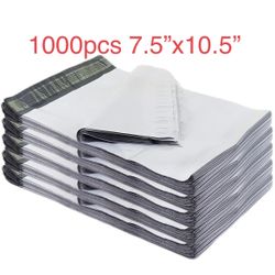 1000 pcs 7.5” X 10.5” White Poly Mailers Self Sealing Shipping Envelope Bags Plastic Mailing Bags 7.5x10.5