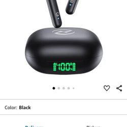 Wireless Earbuds Noise Cancelling 4 Mic Clear Call Bluetooth Headphones Wireless Charging Case LED Display Lightweight Stereo Earphones in Ear Buds 64