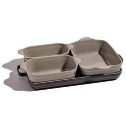 Our Place Bakeware Set | 5-Piece Ceramic Bakeware Collection with Stovetop-to-Oven Griddle Pan | PFAS-Free Non-Toxic Nonstick Pans, Oven Mat & Baking 