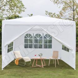 Canopy 10x10ft Canopy Tent with Sidewalls  Tent for Parties Beach Camping Party (10x10 Blue)