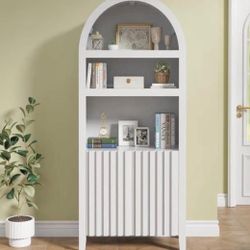 Arched Bookshelf Cabinet 