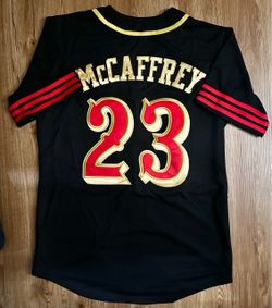 49ers button up rivalries jersey black stitched brand new small medium large XL 2X 3X CMC McCaffrey