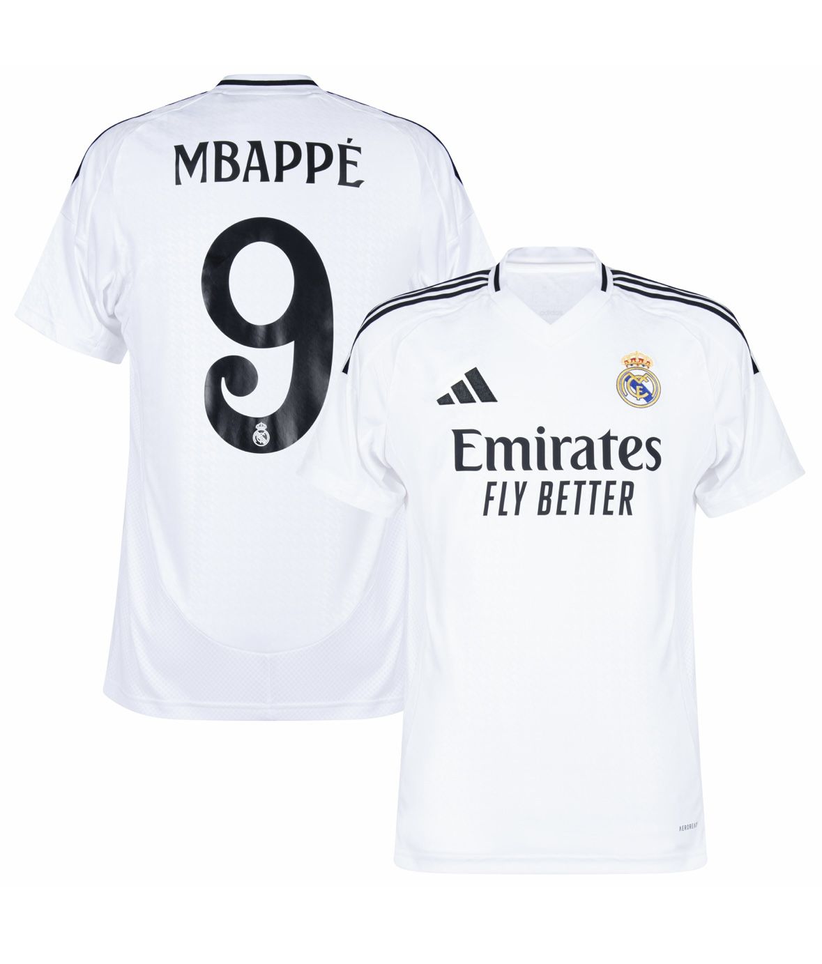 Adidas #9 Mbappe Madrid Home Soccer Jersey 2024/2025