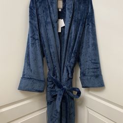 DAVID BUCHLER PLUSH CHEVRON MENS ROBE SIZE L/XL