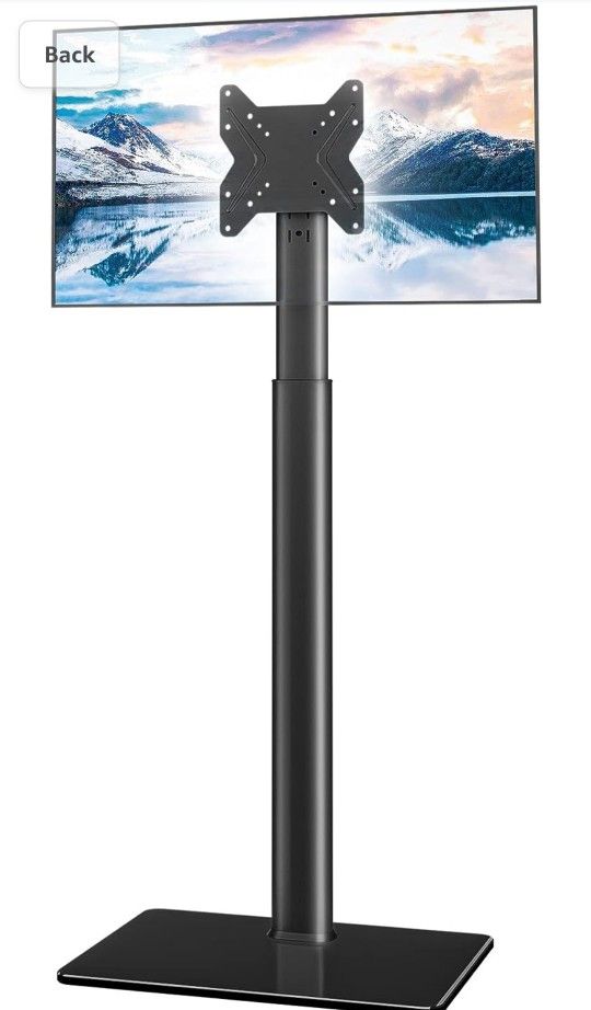 Universal TV Stand Monitor with Mount 100 Degree Swivel Height Adjustable and Tilt Function for 19 to 43 inch LCD, LED OLED TVs,Space Saving Standing