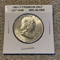 1962 Franklin Half Dollar.  UNCIRCULATED 