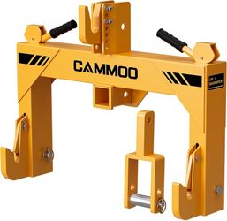 3-Point Quick Hitch with 2" Receiver, Yellow Extra Versatile Adapter, Category 1 Adaptation, No Bushing Required, 3000LBS Lift Capacity
