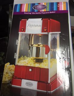 Nostalgia Electrics Old-Fashioned Kettle Popcorn Maker, Red