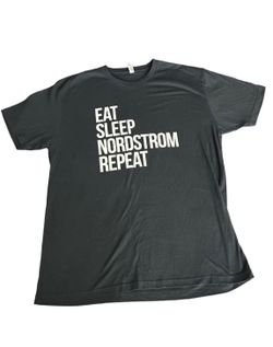 Eat Sleep Nordstrom Repeat Black T-Shirt  Size XL