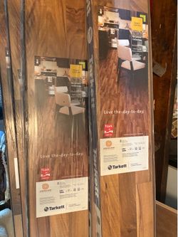 Laminate flooring  Tarkett Italian Walnut (Golden Brown) (model (contact info removed)0006)  (21 unopened boxes)