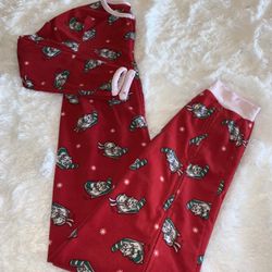 Lands’ End fleece zip up footie Jammie’s/ jogger style .Sz 14