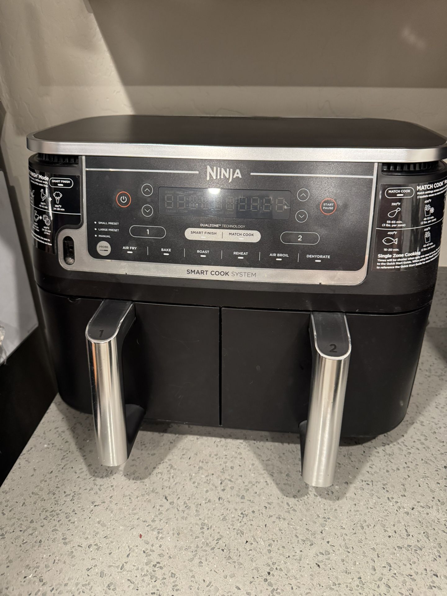 Ninja - Foodi 6-in-1 10-qt. XL 2-Basket Air Fryer with DualZone Technology & Smart Cook System