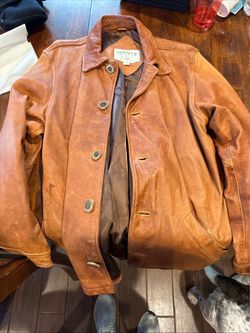 Orvis leather jacket made in Canada