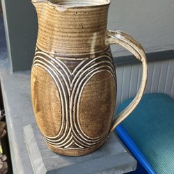 Large Mid-Century Pottery, Pitcher 1964