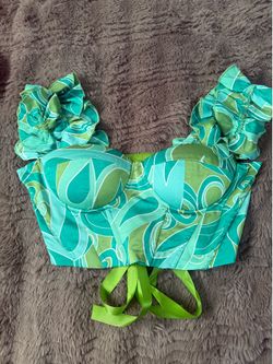 Small green corset top