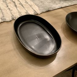 Serving Plate With Gold Trim