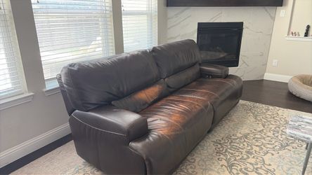 Leather Recliner Sofa