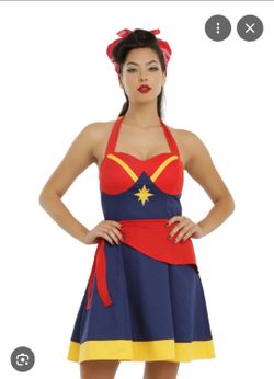 Her Universe Women Of Marvel Captain Marvel Halter Dress