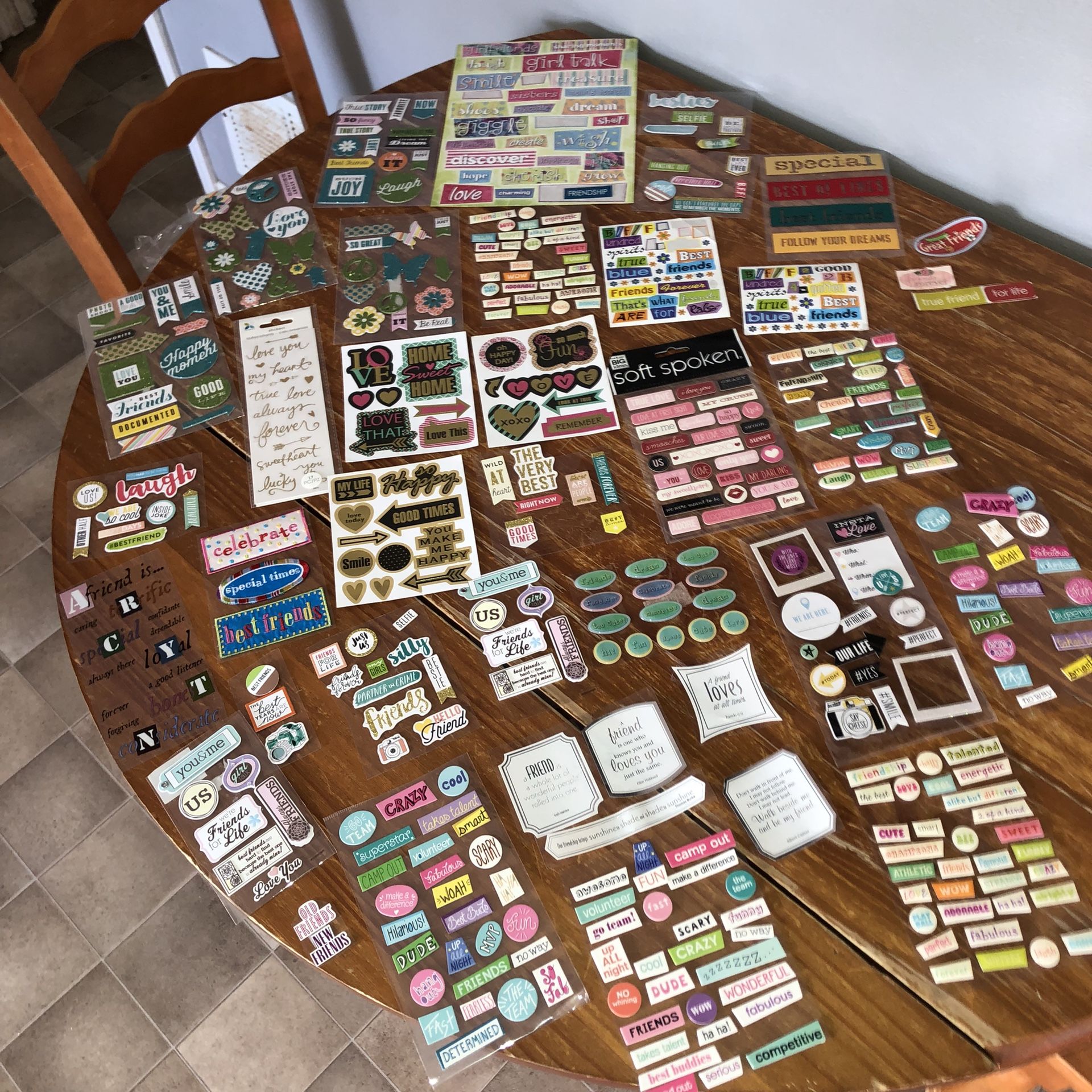 Bundle Of FRIENDS Scrapbook Stickers 