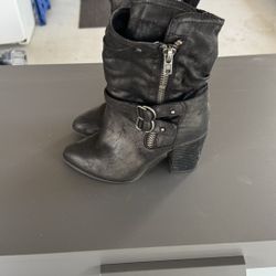 Black Short Boots 6.5 Size