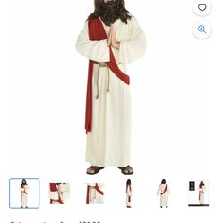 Amscan Jesus Halloween Costume for Men, Standard Size, Includes Robe with Sash and Belt