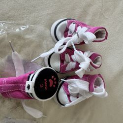 Adorable "Dogverse" Pink Canvas Pet Sneakers