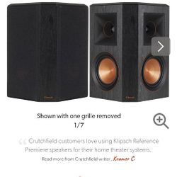 Klipsch RP-502S Surround Sound Dual Speakers. Ebony