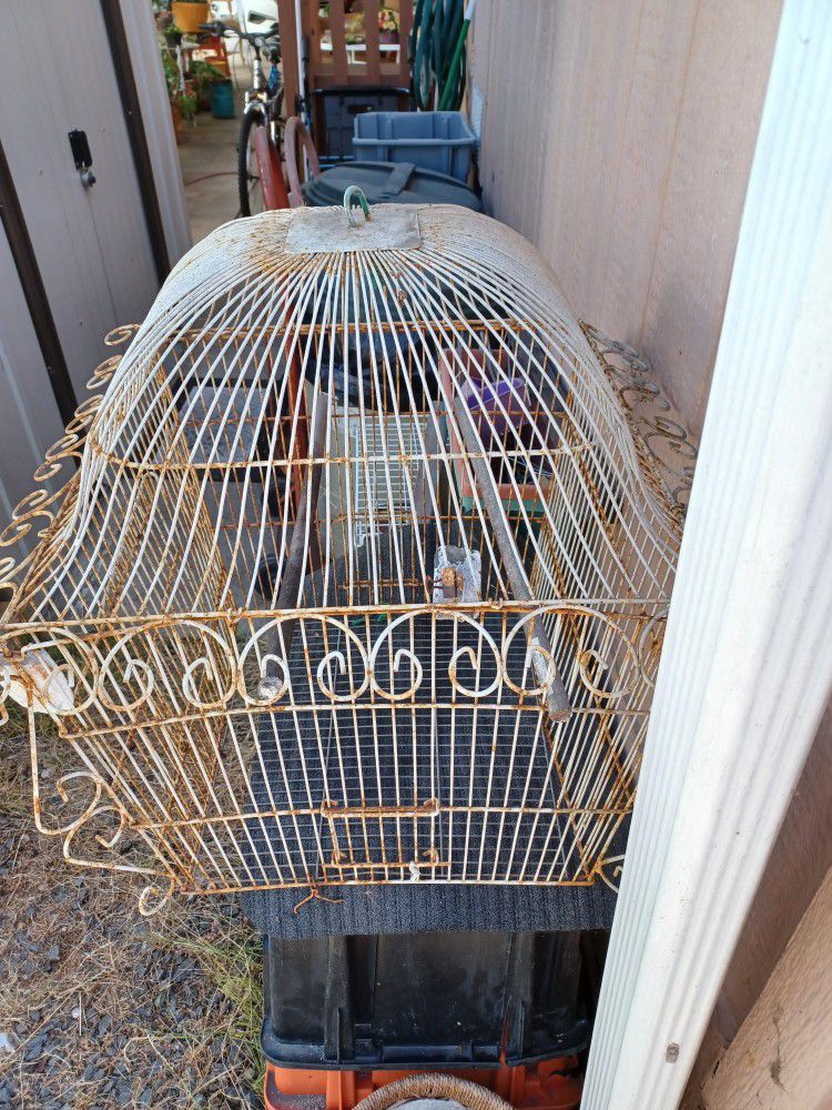   LARGE  BIRD CAGE.  17" SQUARE  25" HIGH.    $10.    