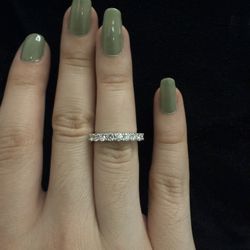 18kt diamond ring (band) - 18kt anillo (banda) 10 diamantes 1.10ct tw