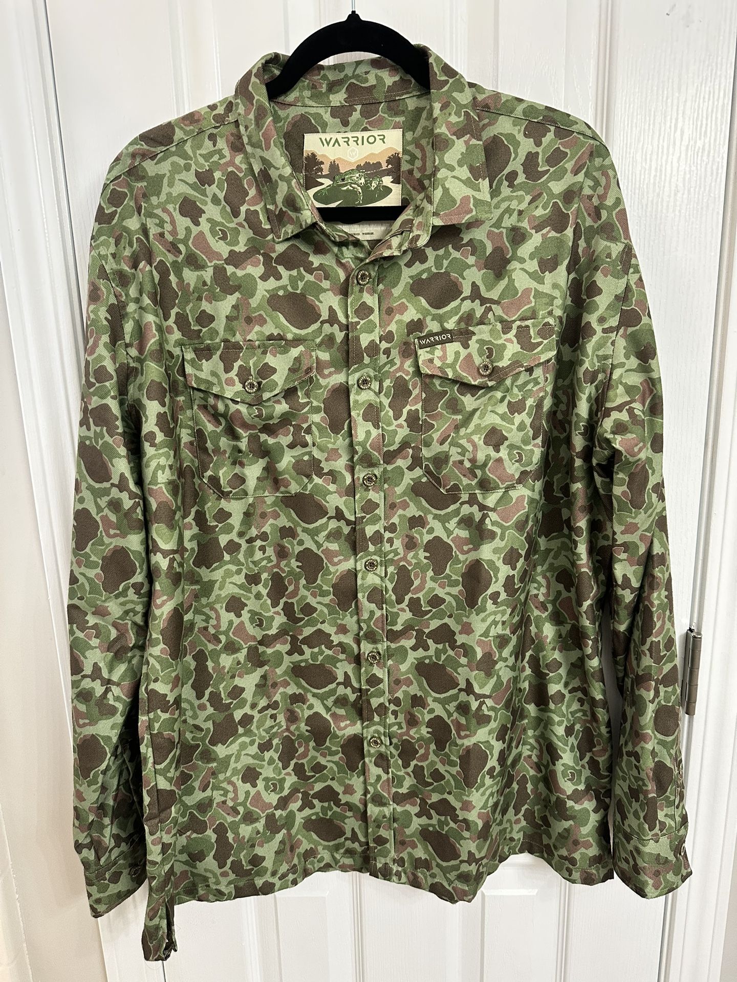 WARRIOR CAMOS MEN’S FROG SKIN FLANNEL SIZE XL