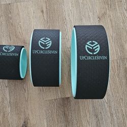 UpCircleSeven Yoga Wheel Set , 3 Pack for Back Pain and Stretching (12, 10, 6 inch)