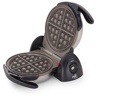 Presto FlipSide Belgian Waffle Maker, Ceramic Kitchen Appliance, 7" #0351004